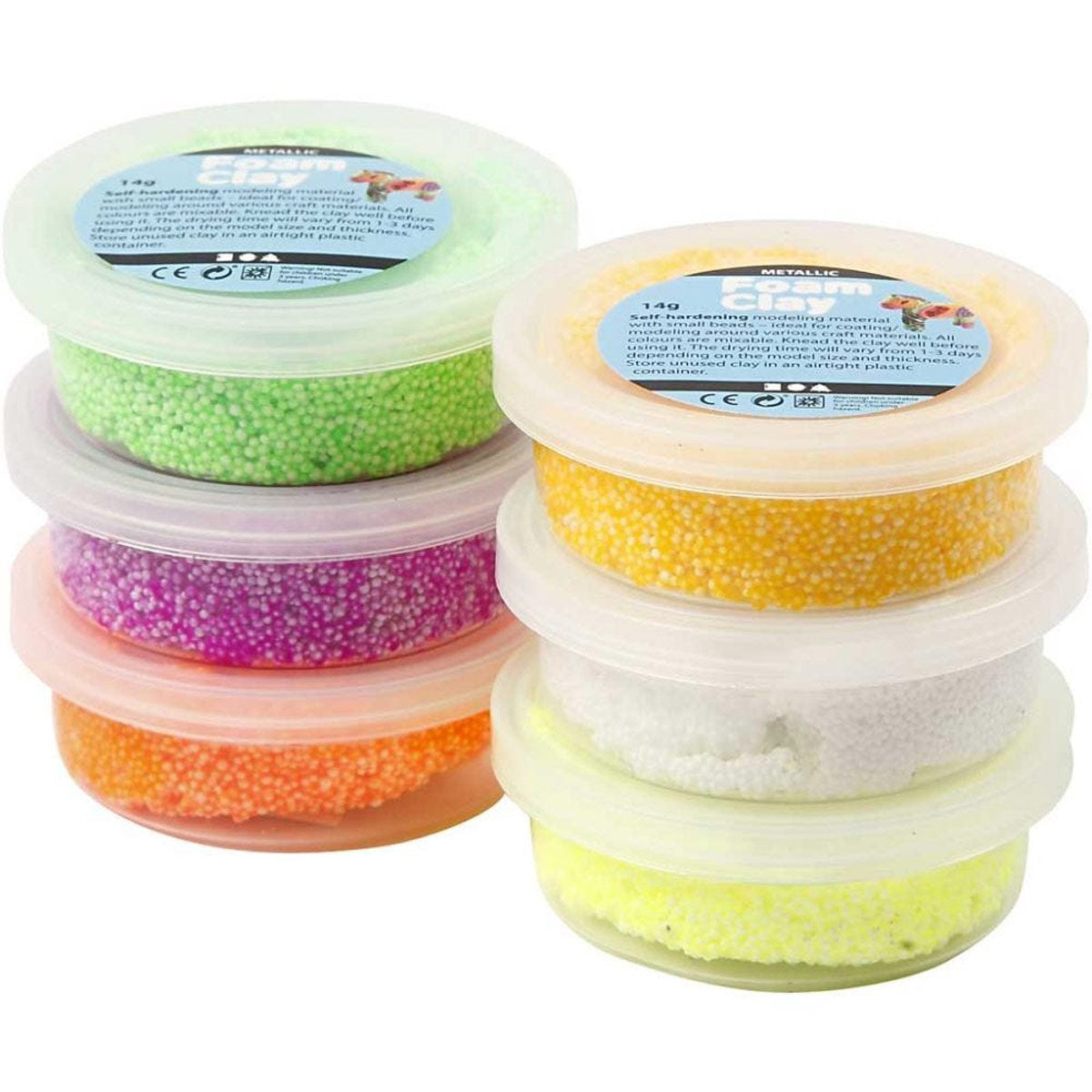 Create Crafts Foam Clay - Asst colours Spring 6x14g