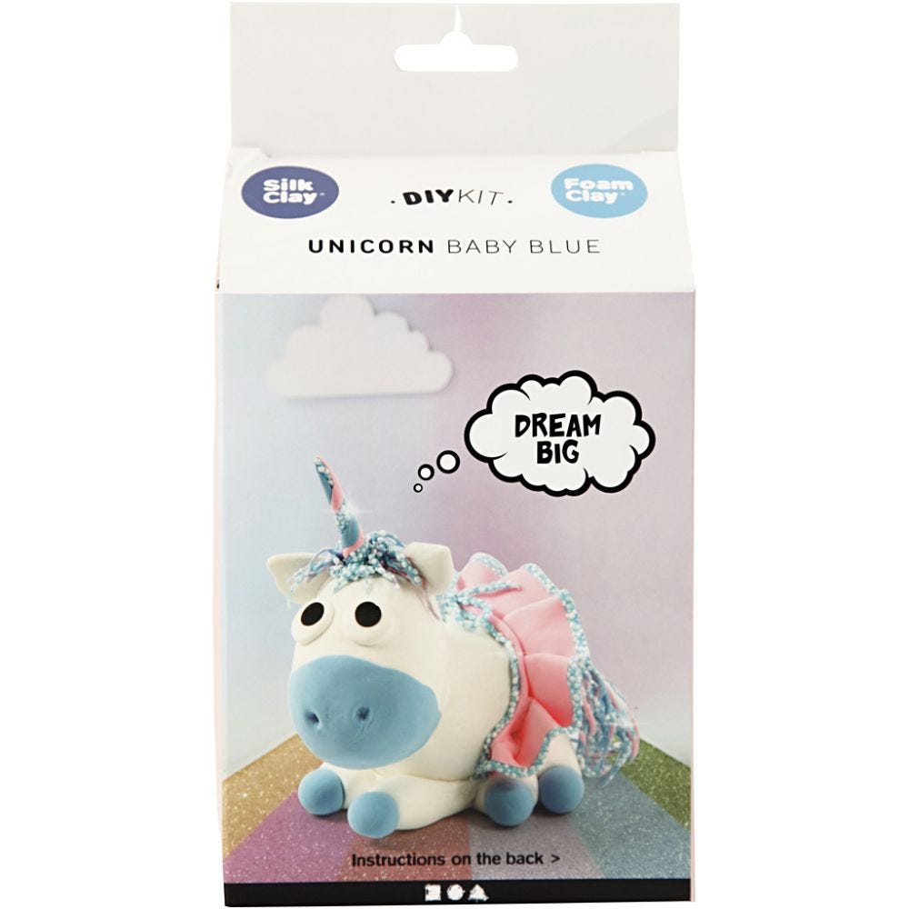 Create Crafts DIY Kit Foam Clay Kits Unicorn - Blue
