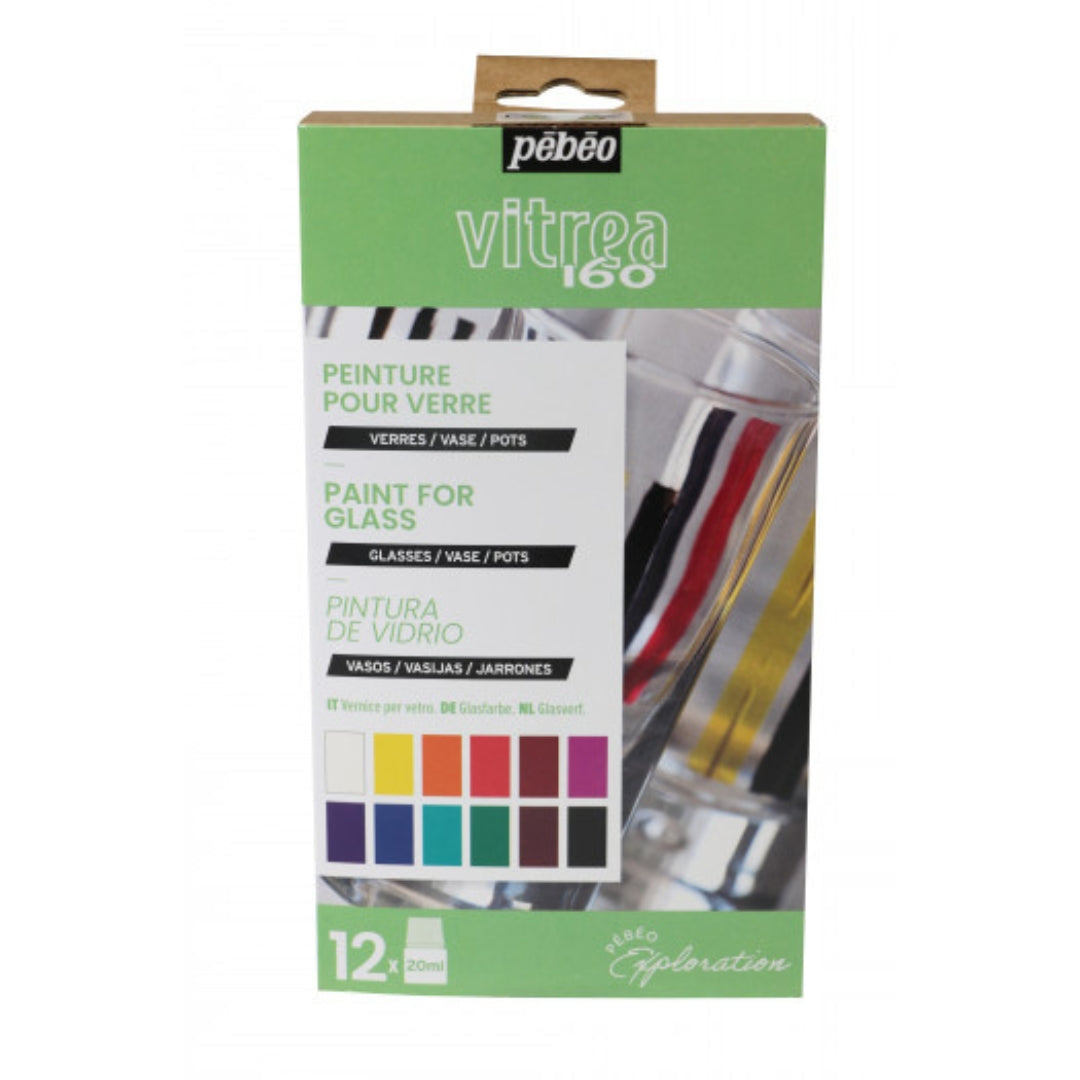 Pebeo Vitrea 160 Glossy Explorer Set - 12x (20ml)