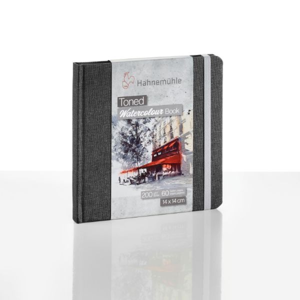 Hahnemuhle Toned Watercolour Book Grey – 14 x 14cm