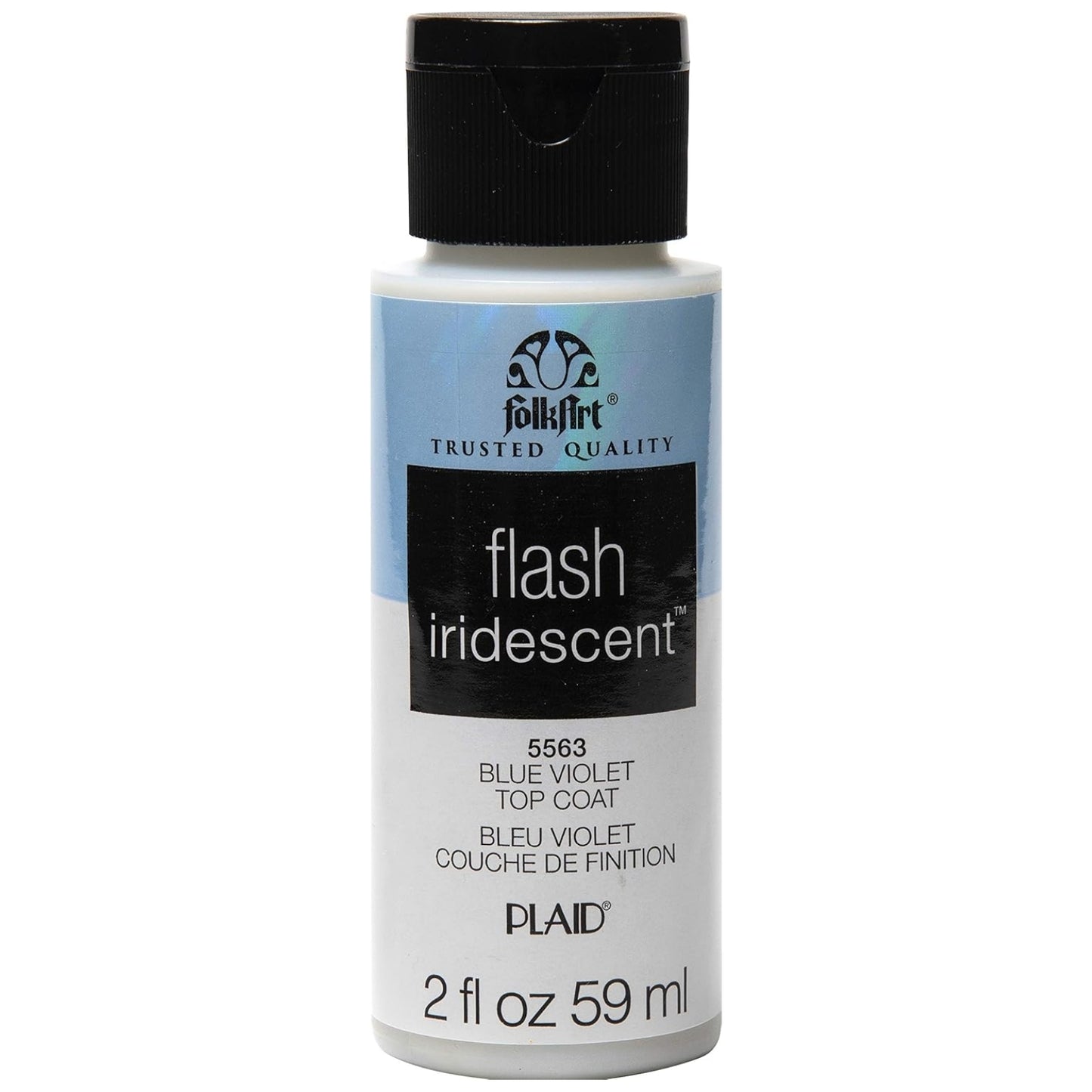 2oz Folkart Flash Iridescent Top Coat – Blue Violet – 59ml (2oz)