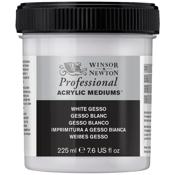 Winsor & Newton Professional Acrylic Medium White Gesso 225ml - Winsor & Newton at DRK Crafts