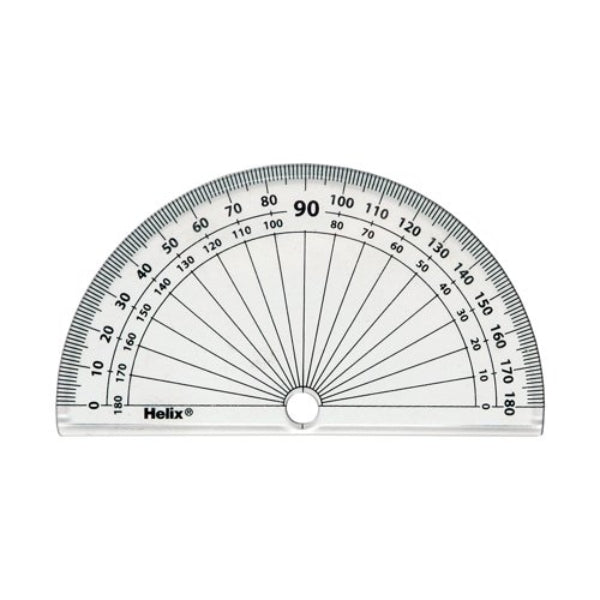 Helix Protractor 15cm 180Deg Bulk – Geometry & Measuring Tool