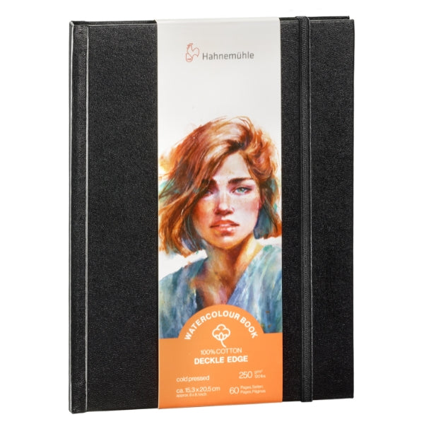 Hahnemuhle Watercolour Book Deckle Edge Portrait – 15.3 x 20.5cm – 250gsm
