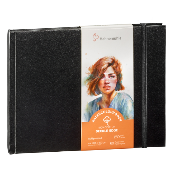 Hahnemuhle Watercolour Book Deckle Edge Landscape – 20.5 x 15.3cm – 250gsm