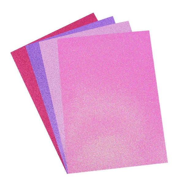 Dovecraft Dovecraft Glitter Card A4 Pad - Perfectly Pink - 24 Sheets