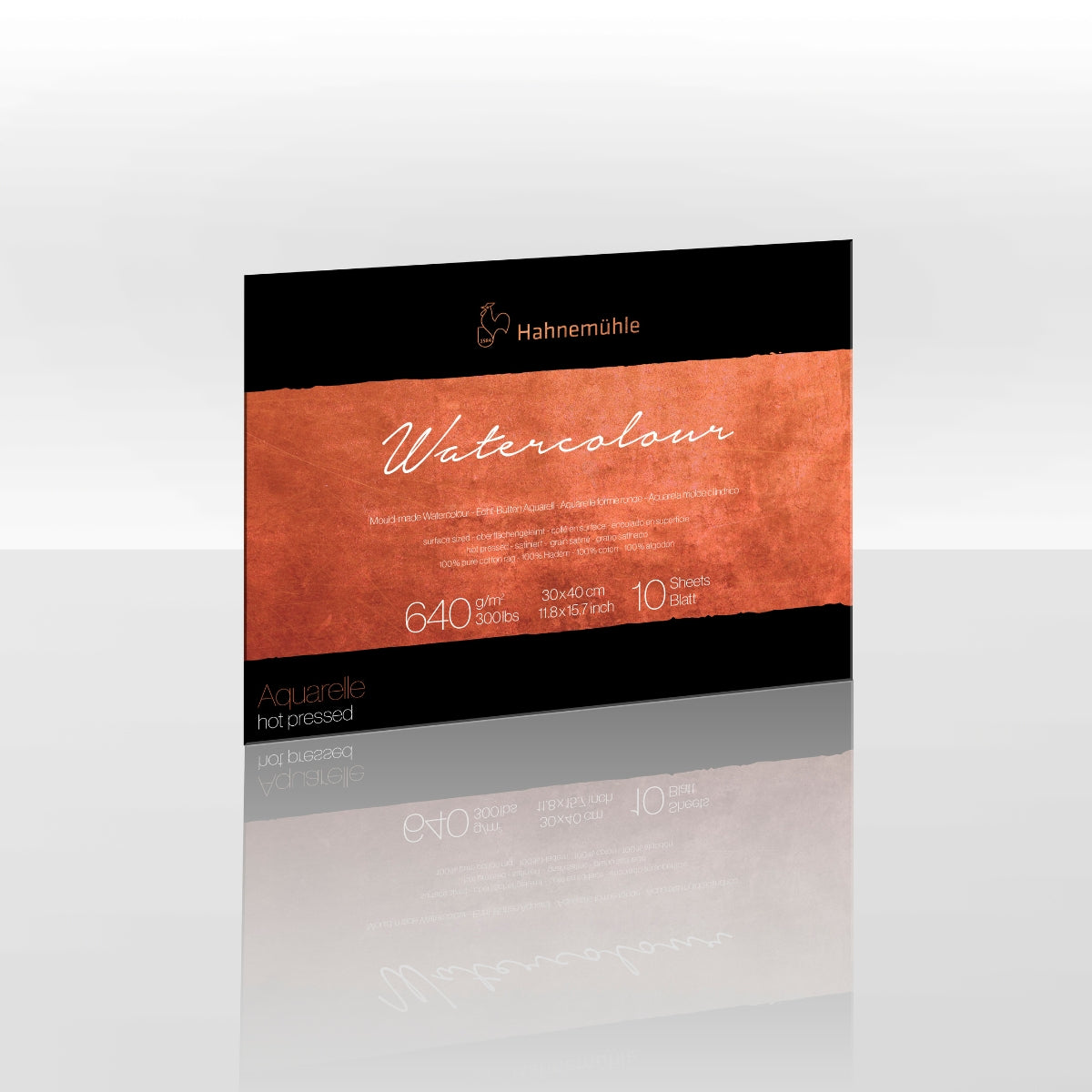 Hahnemuhle Collection Watercolour Block – 30 x 40cm – 640gsm – Hot Pressed – Natural White