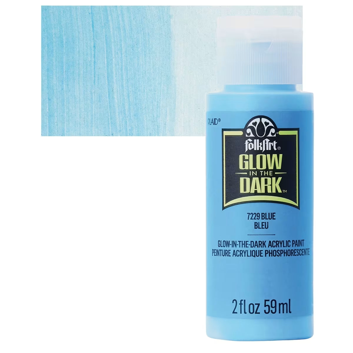 2oz Folkart Glow in the Dark Blue – 59ml (2oz)