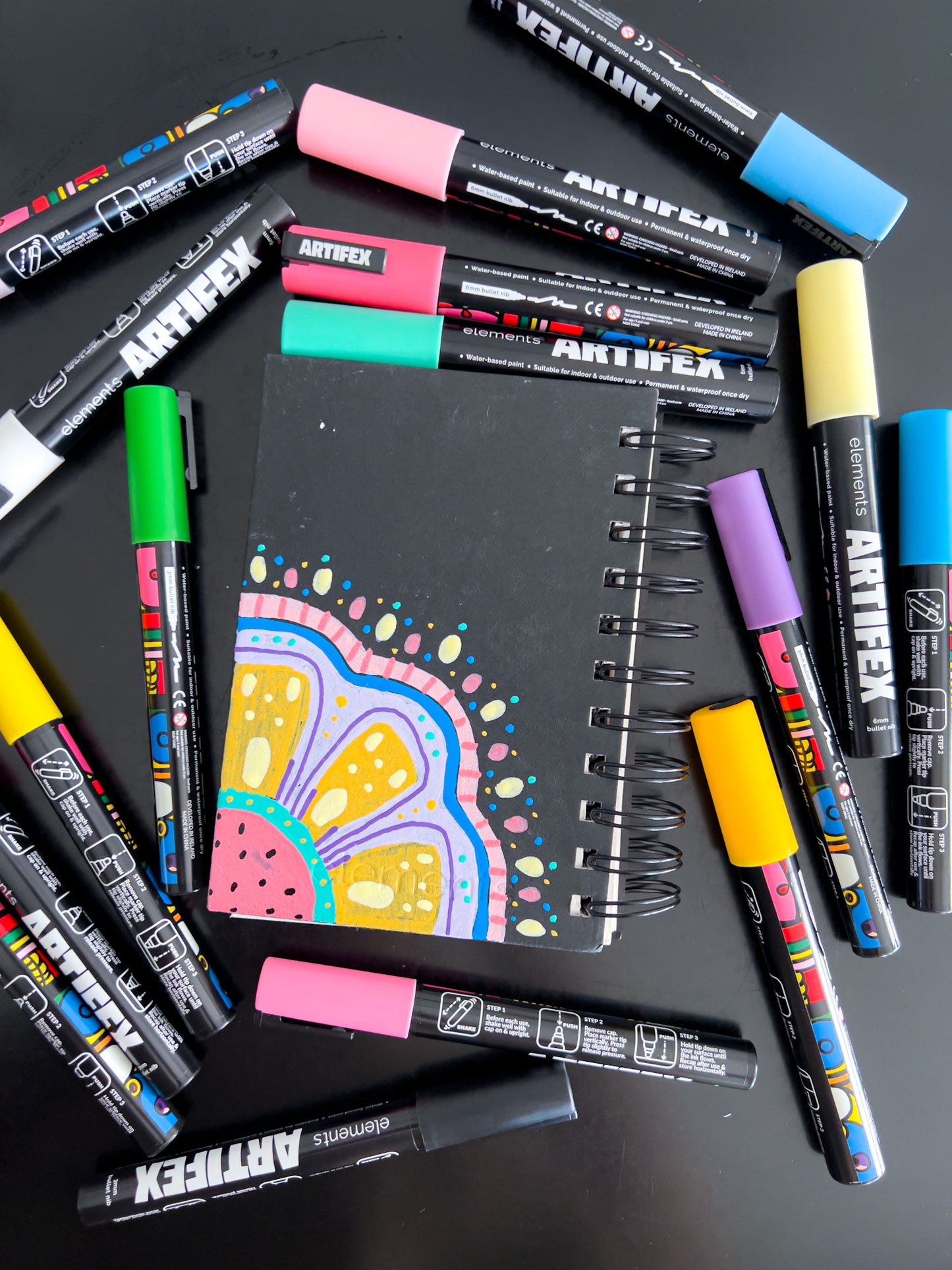 Elements Artifex Acrylic Paint Markers 8 x 5-6mm Pastel Sets – Art & Craft Essential