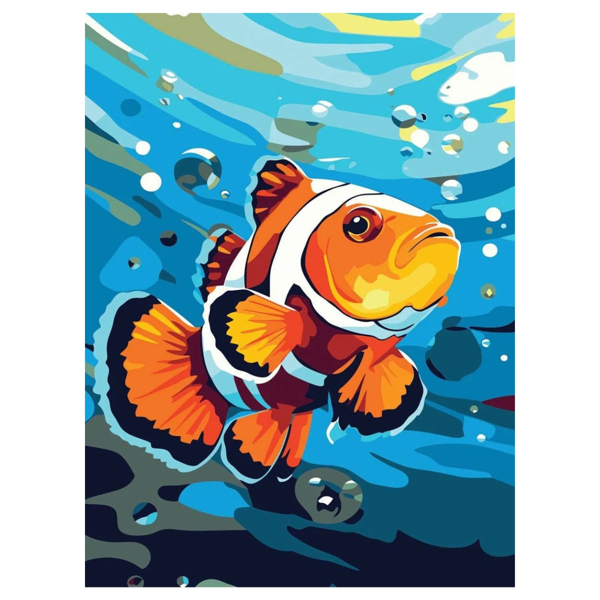 Reeves Paint by Numbers 12x16 inch - Clown Fish