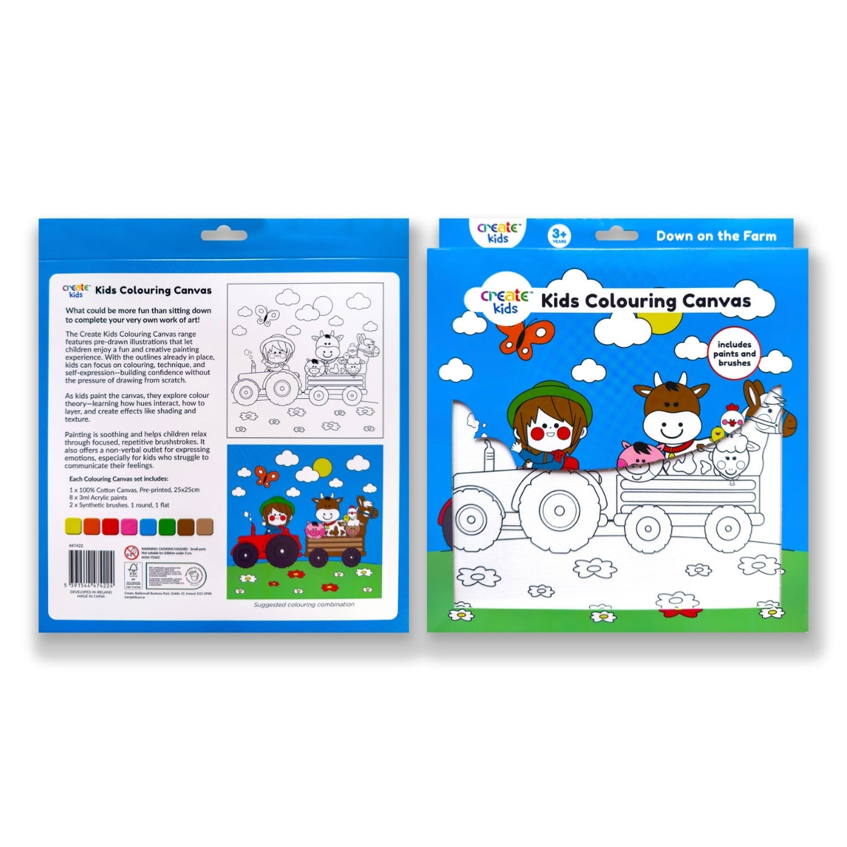 Colouring Canvas Kit - Down on the Farm - Create Kids image 5