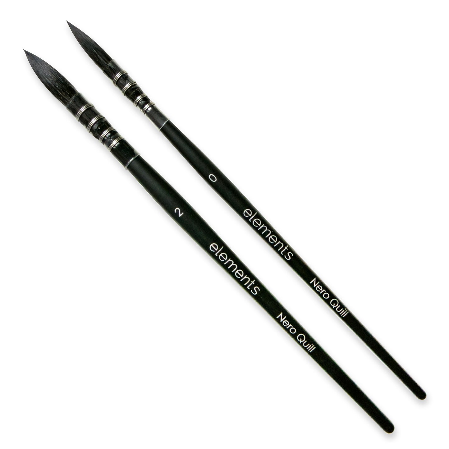 Elements Nero Watercolour Quill Brush pk.2 – Premium Artist Brush Set