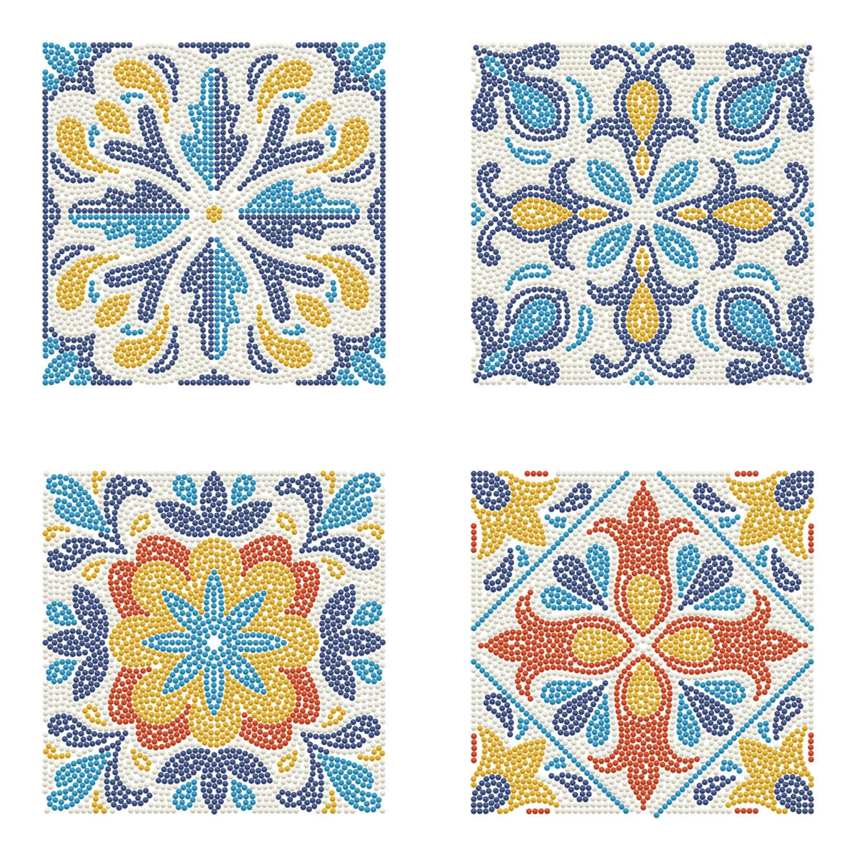 Diamond Dotz Mini Dotz Set – Lisbon Tiles – 4 Pack (13 x 13cm)