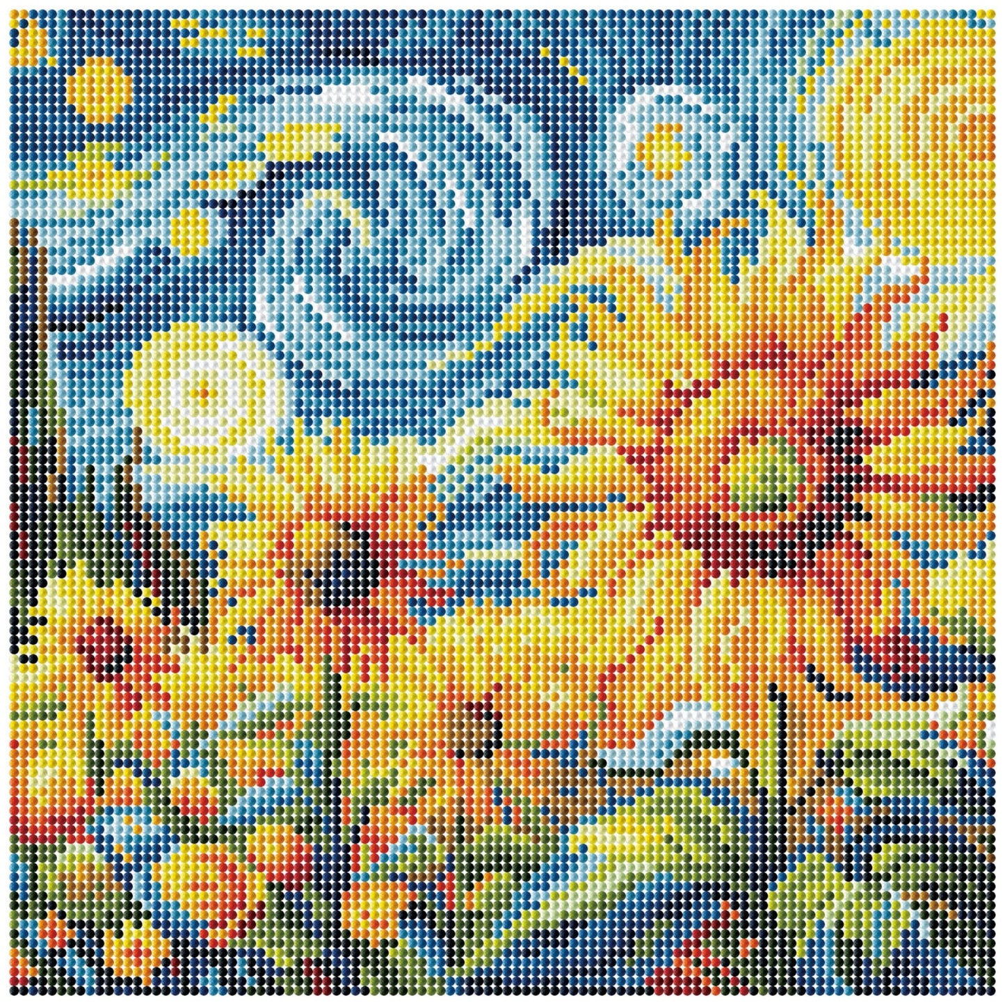 Diamond Dotz Stretched Canvas – Starry Night Sunflowers – 30 x 30cm