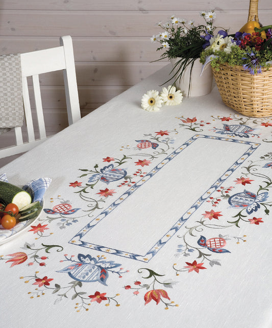Anchor Embroidery Table Cloth Kit Folklore