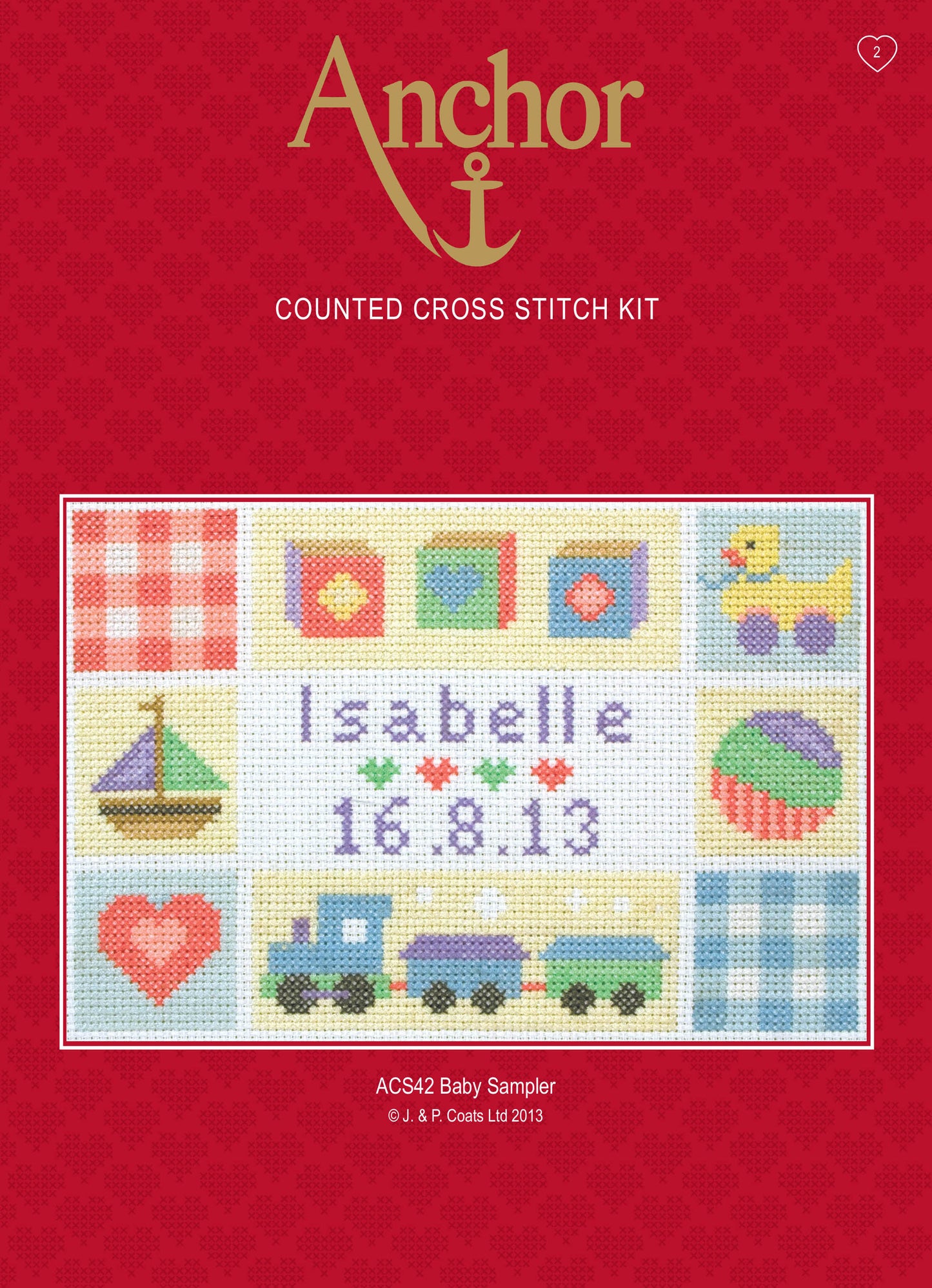 Anchor Counted Cross Stitch Kit Birth Record Baby