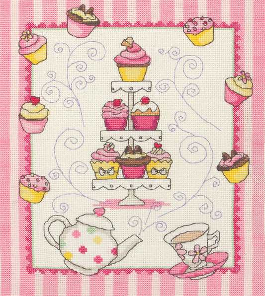 Anchor Counted Cross Stitch Kit Sampler Cupcake