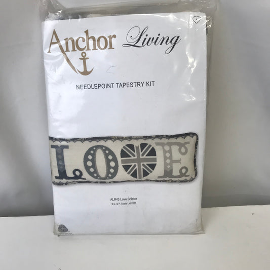 Anchor Needlepoint Tapestry Cushion Kit Love Bolster