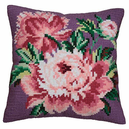 Collection D'Art Cross Stitch Cushion: Cabbage Rose