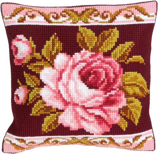 Collection D'Art - Cross Stitch Cushion Front Kit - Rose 2 -