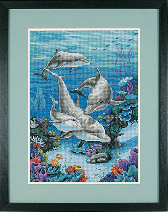 Dimensions Counted Cross Stitch Kit, The Dolphins Domain