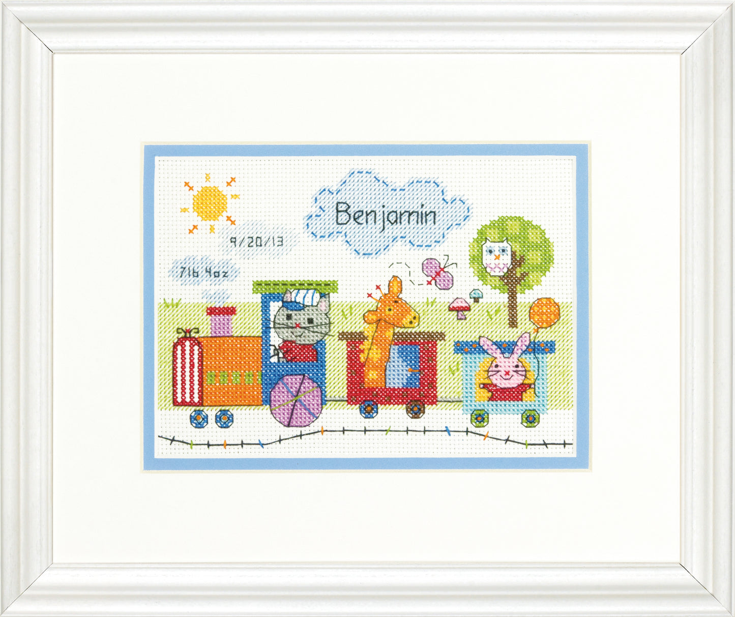 Dimensions Mini Counted Cross Stitch Kit Train Birth Record