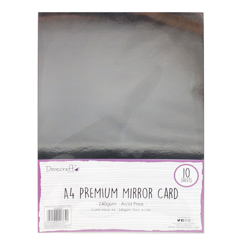 Dovecraft A4 Mirror Card - Silver