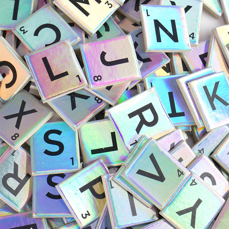 Dovecraft Essentials Metallic Letter Tiles - Iridescent