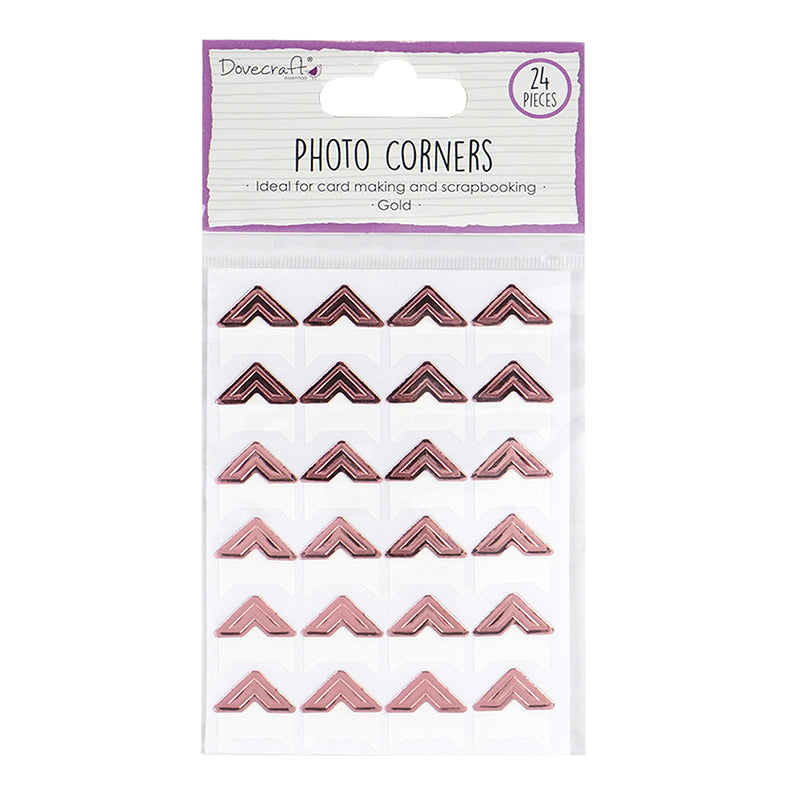 Dovecraft Essentials Photo Corners - Rose Gold