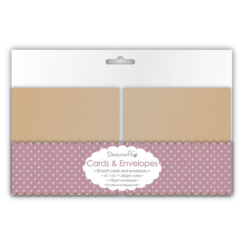 Dovecraft Mini Kraft Square 3.5X3.5 (20 pk) - 20 Pack
