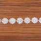 Guipure Daisy 1" wide White 13.7m (15yards) card