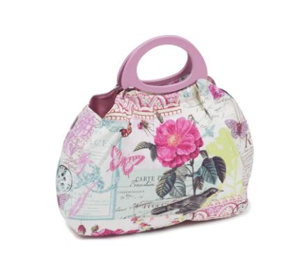 Gathered Knitting Bag - Belle Rose - HobbyGift Classic Collection