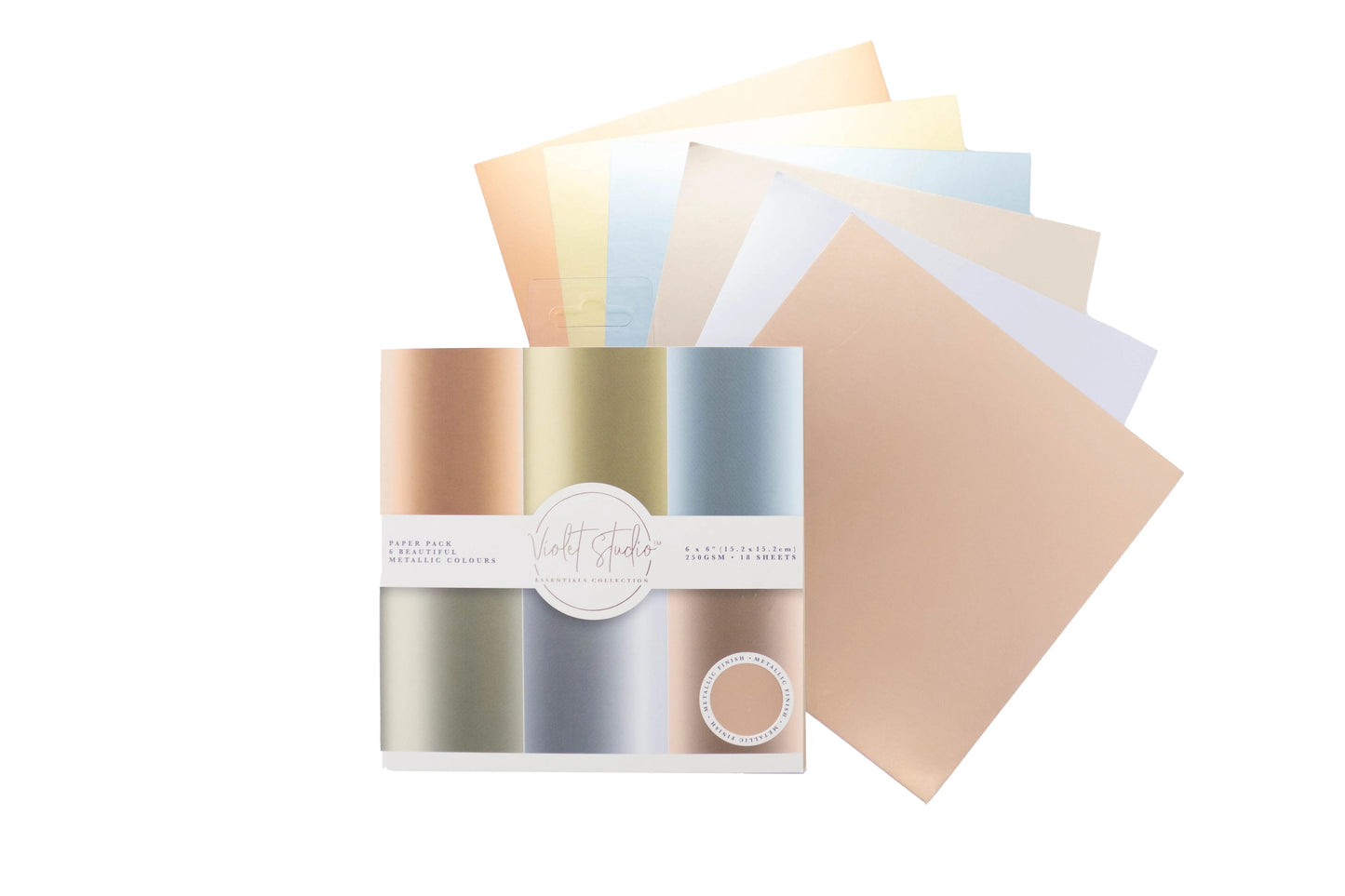 Crafter's Companion Violet Studio 6" x 6" Paper Pad - Metallics