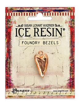 Ice Resin Foundry Bezel Collection-Gold Hammered Heart