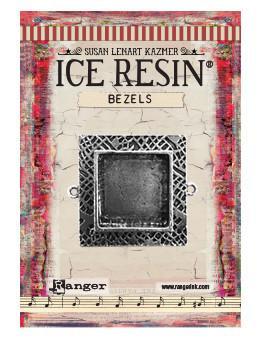 Ice Resin Milan Bezels Closed Back Square Medium Antique Silver