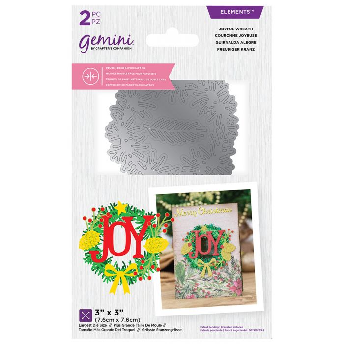 Gemini Double - Sided Dies - Joyful Wreath