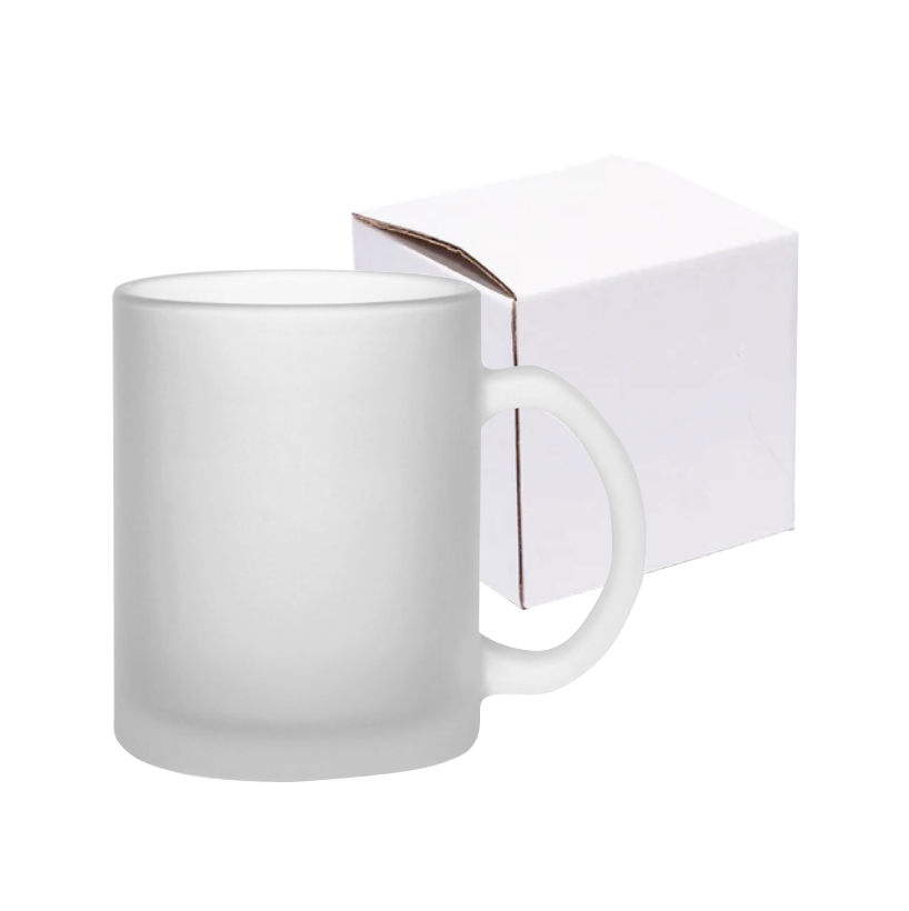 White best sale glass mugs