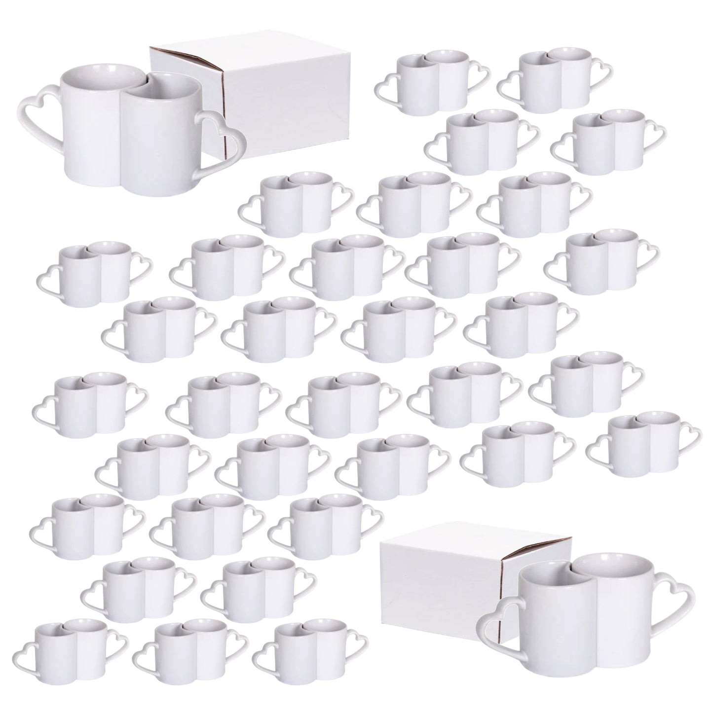 Simply Creative Sublimation Mug 11oz - Couple Heart 6 sets