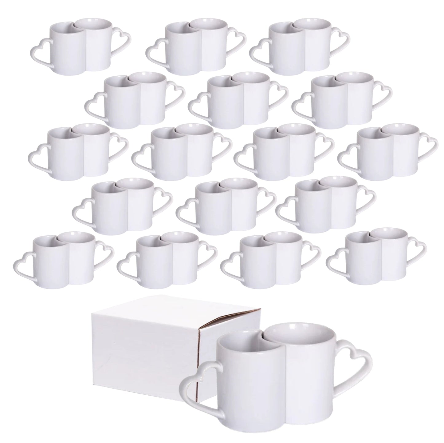 Simply Creative Sublimation Mug 11oz - Couple Heart 6 sets
