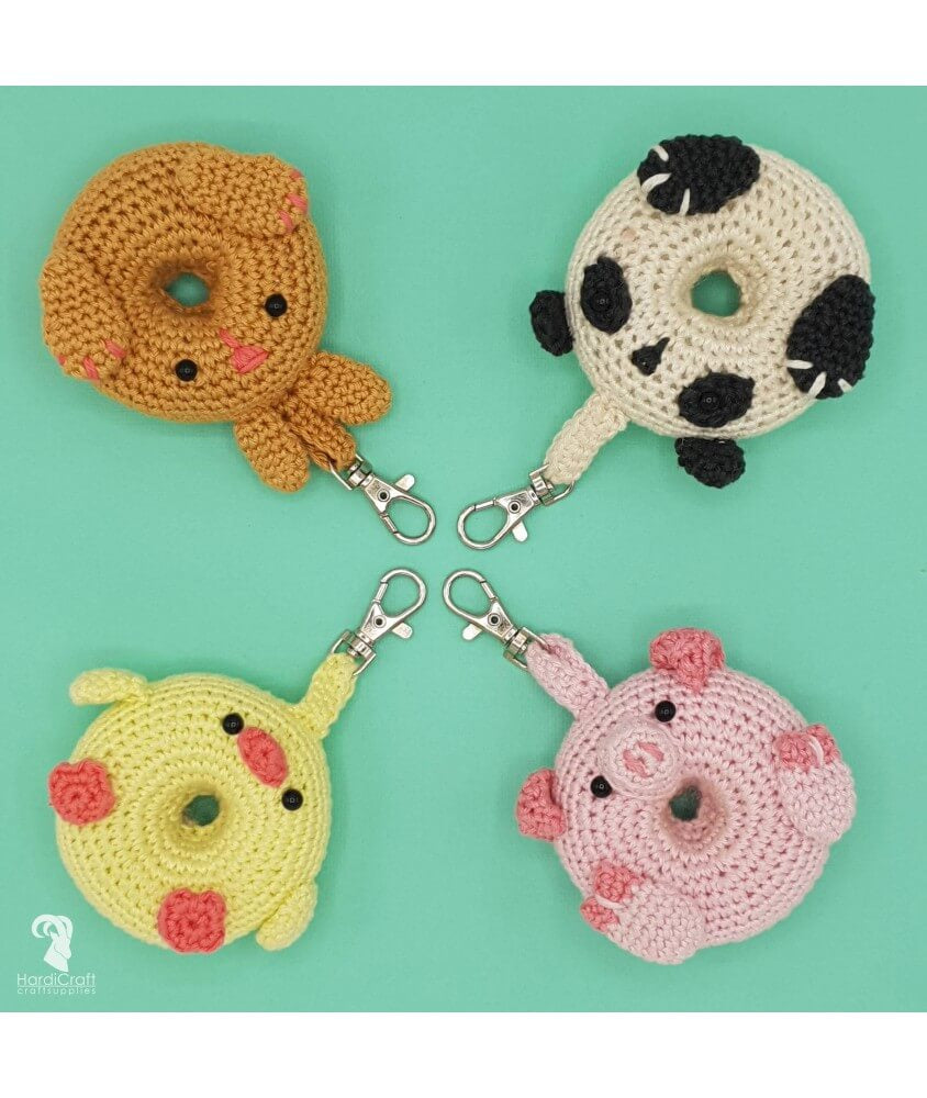 HardiCraft DIY Crochet Kit - Donut Pig