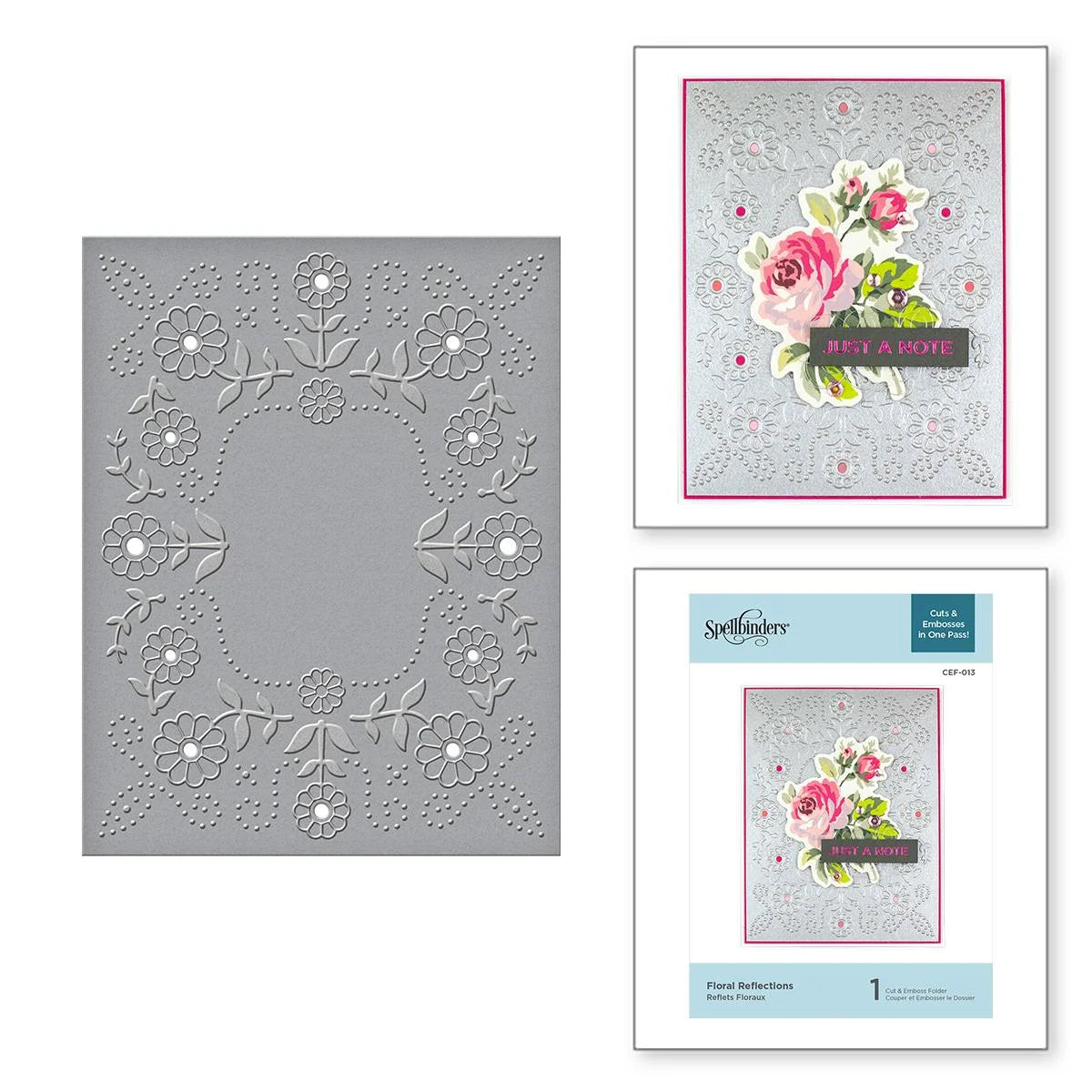 Spellbinders Cutting Embossing Folders- Floral Reflections