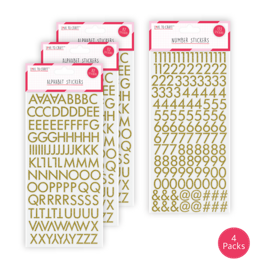 Love To Craft Alphabet and Number Stickers - Alphabet and Numbers