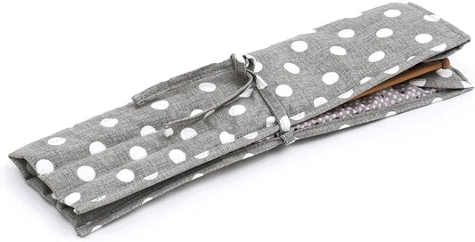Hobby Gift Knit Pin Roll Polka Dot Grey