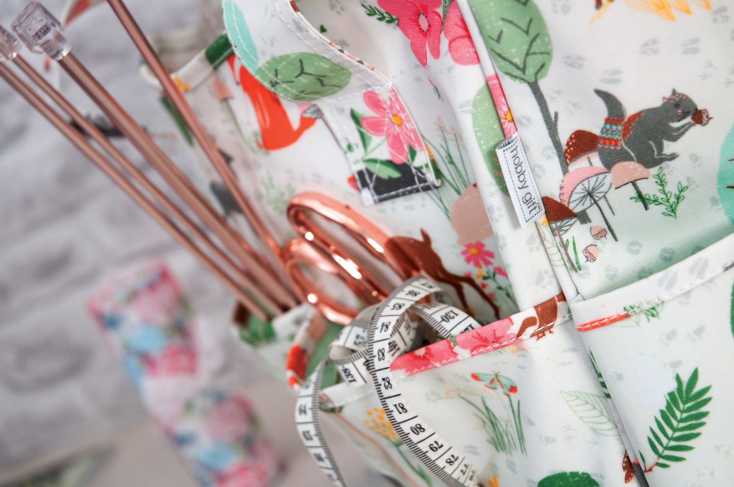 Hobby Gift Craft Bag Matt PVC Woodland