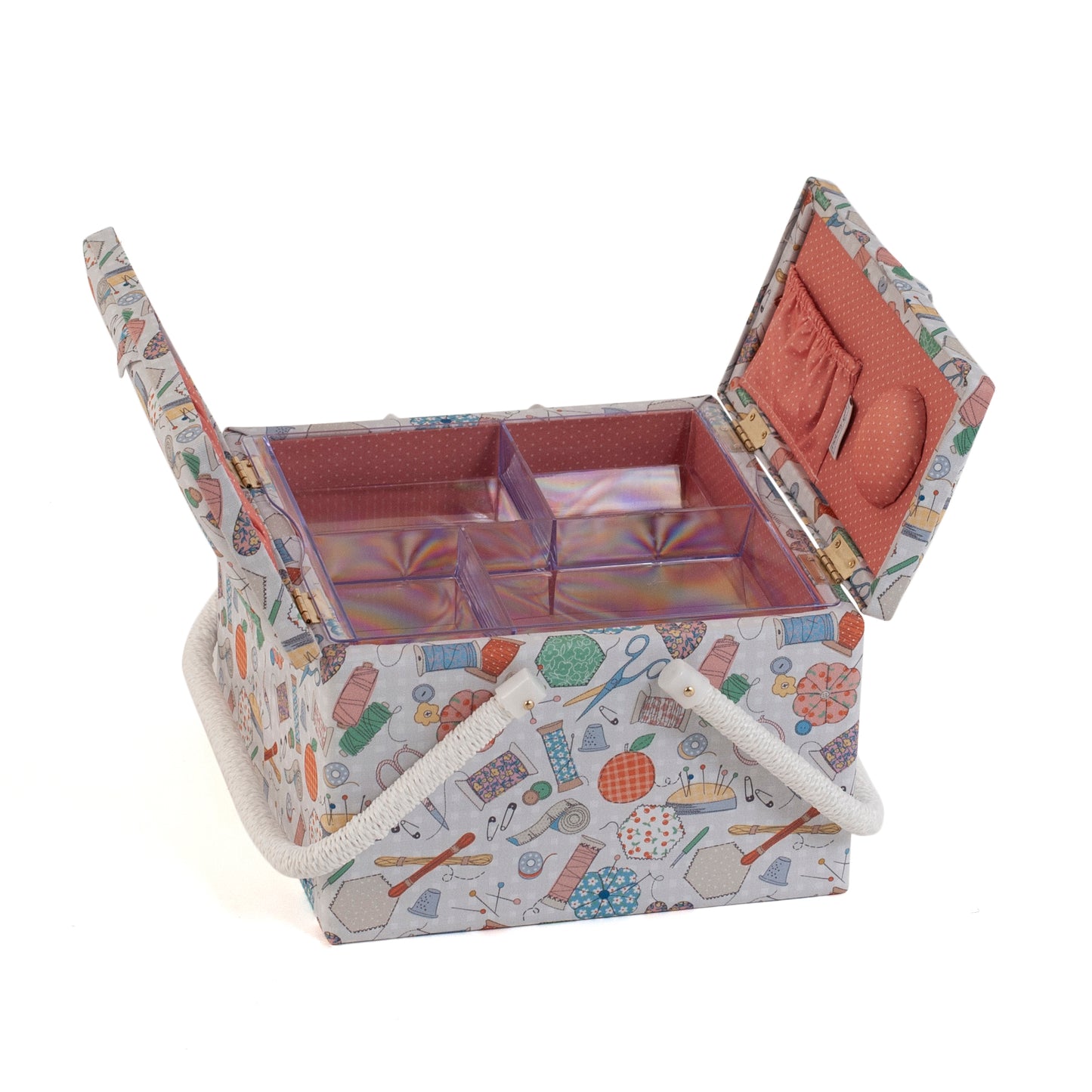Hobby Gift Sewing Box Square Twin Lid Happydashery