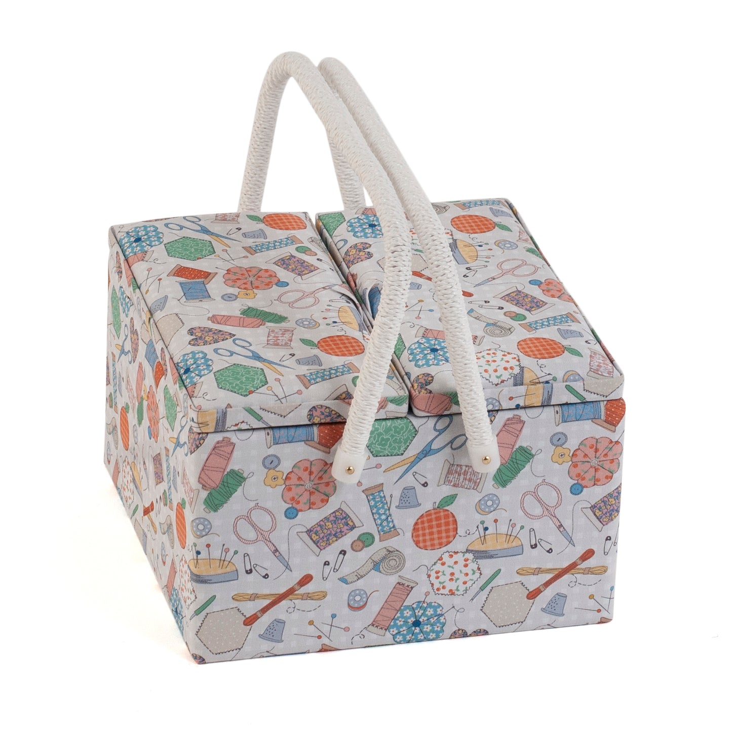 Hobby Gift Sewing Box Square Twin Lid Happydashery