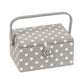 Hobby Gift Sewing Box Medium Grey Spot Design