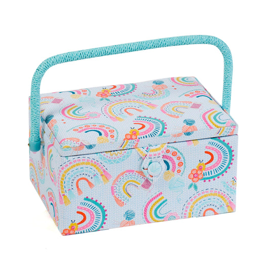 Hobby Gift Sewing Box Medium Rainbow Design