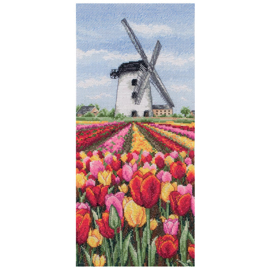 Anchor Counted Cross Stitch Kit Dutch Tulip Landscape