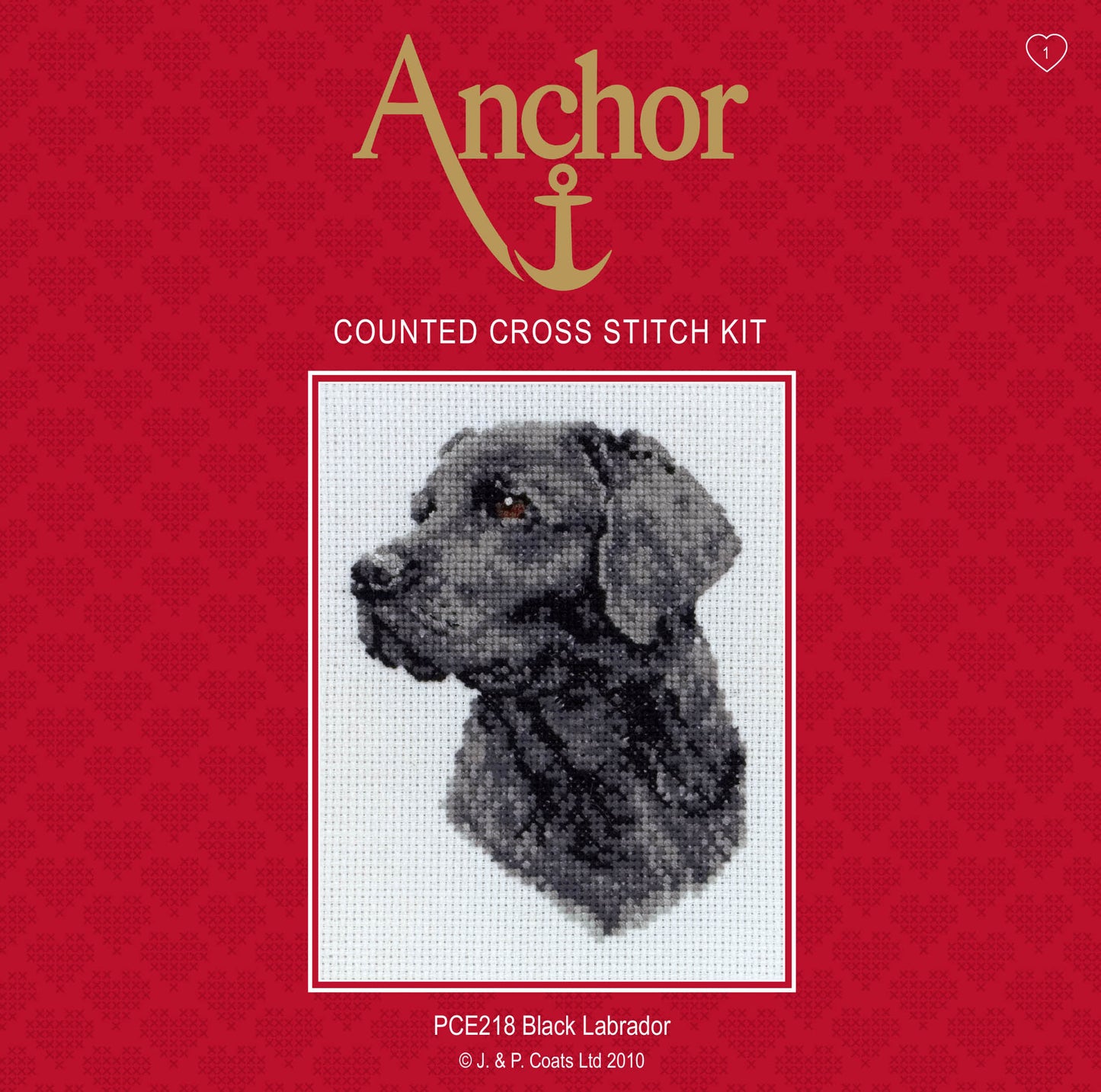 Anchor Counted Cross Stitch Kit Black Labrador
